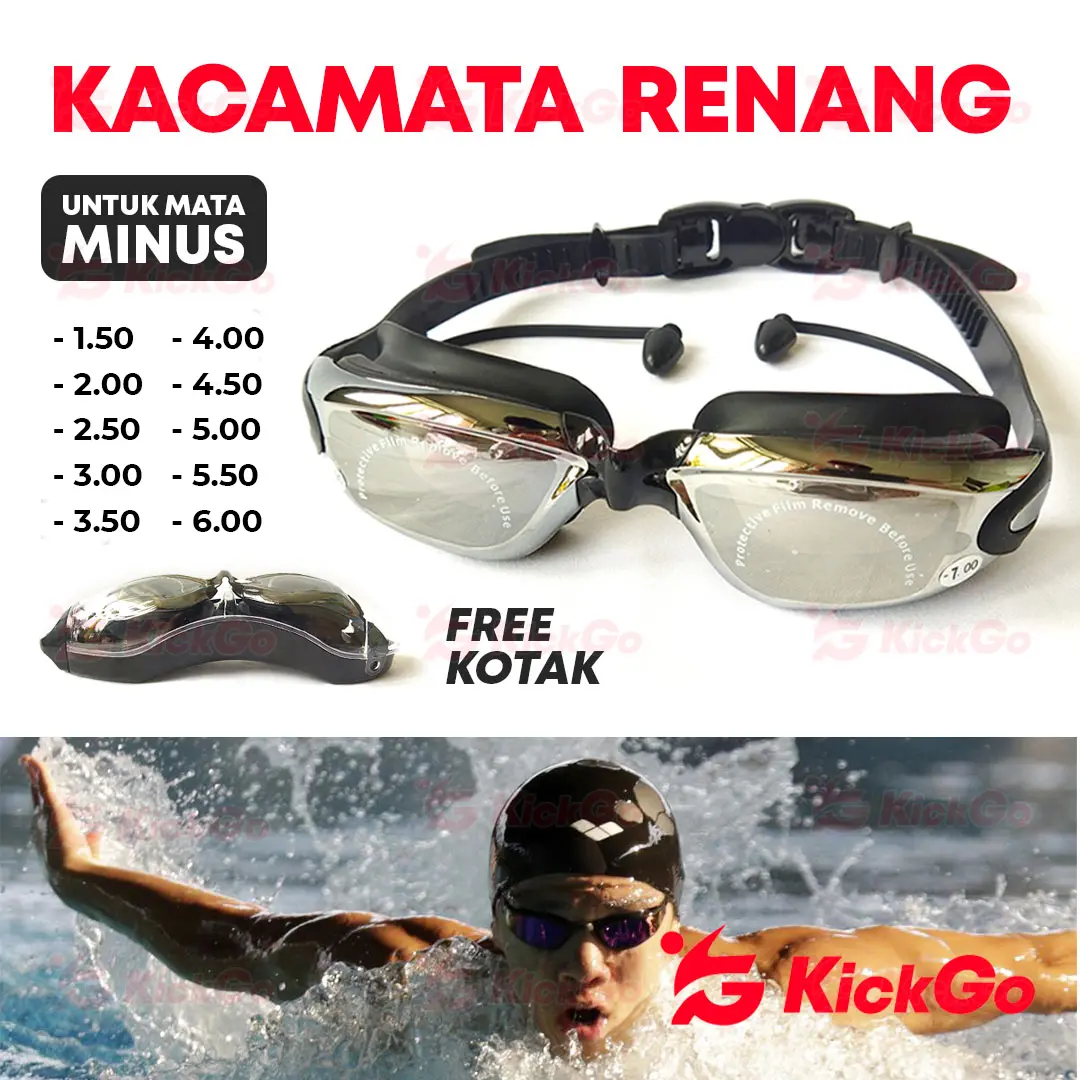 KickGo Kacamata Renang untuk Mata Minus Optical Kacamata renang Dewasa