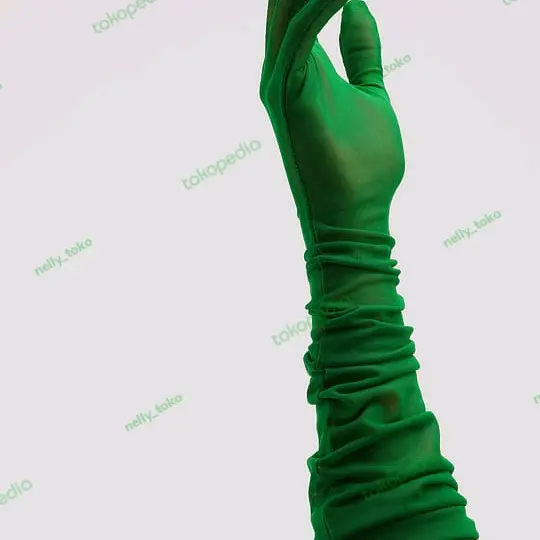 Green Screen Gloves chroma key Sarung tangan panjang hijau 2