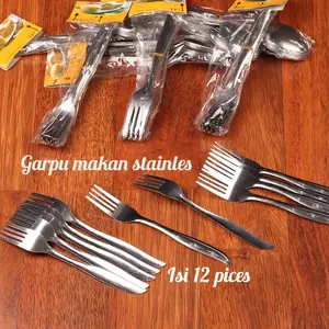 Garpu Makan Stainless Lusin Isi 12 Pices Harga Per Pack 12 Pices Alat Makan Serbaguna