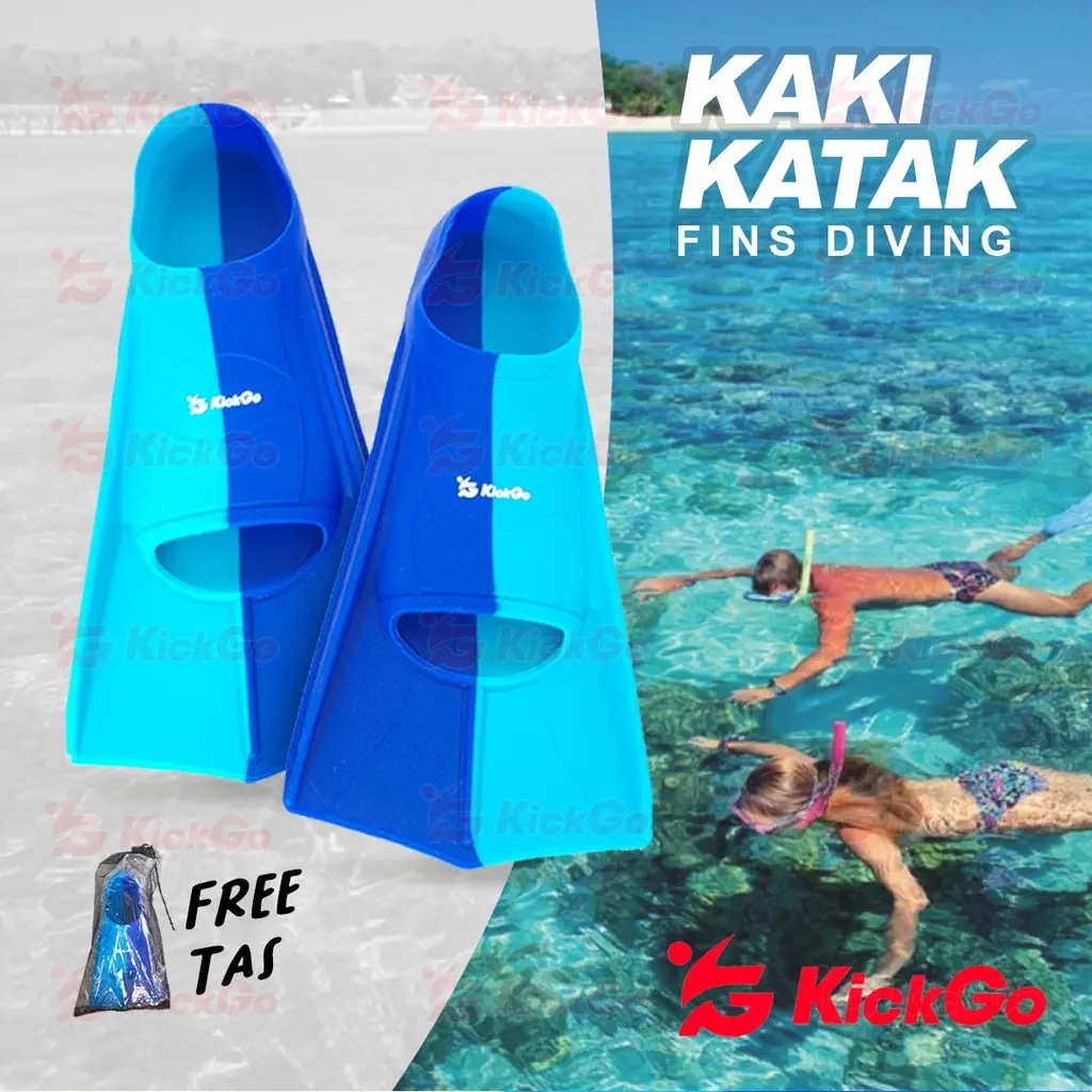 KickGo Kaki Katak Renang Fins Berenang Snorkling Size XXS/XS/S/M/L