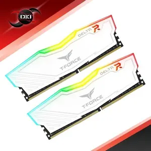 Team Delta DDR4 RGB PC25600 3200Mhz Dual Channel 64GB (2X32GB) White