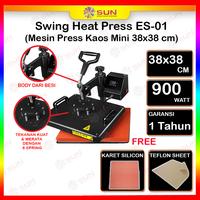 Gambar Mesin Press Kaos / SUN Swing Heat Press ES-01 UK 38 X 38cm + PETI KAYU - HPS-02 38x38, Surabaya dari Sun Indonesia Kota Surabaya 4 Tokopedia