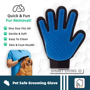 Dog Cat Pet Grooming Shedding Glove Sarung Tangan Mandi Anabul Anjing Kucing