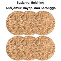 Gambar Alas piring Eceng Gondok 30cm / Tatakan placemate / Anyaman Enceng dari Mortar Stone Kota Administrasi Jakarta Timur 3 Tokopedia