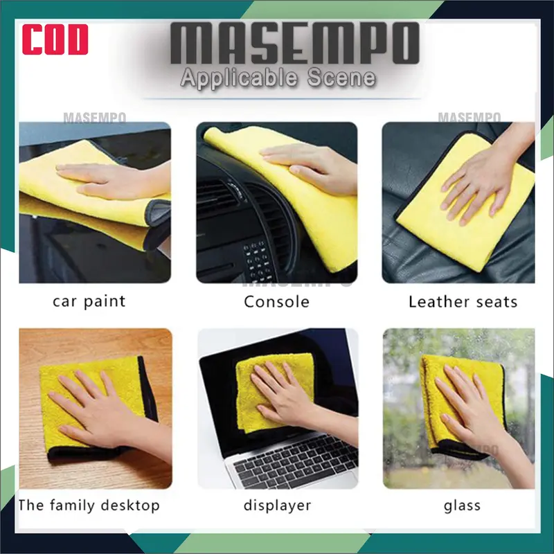 Lap Kain microfiber 30x30cm multifungsi cocok untuk mobil motor kaca s 3