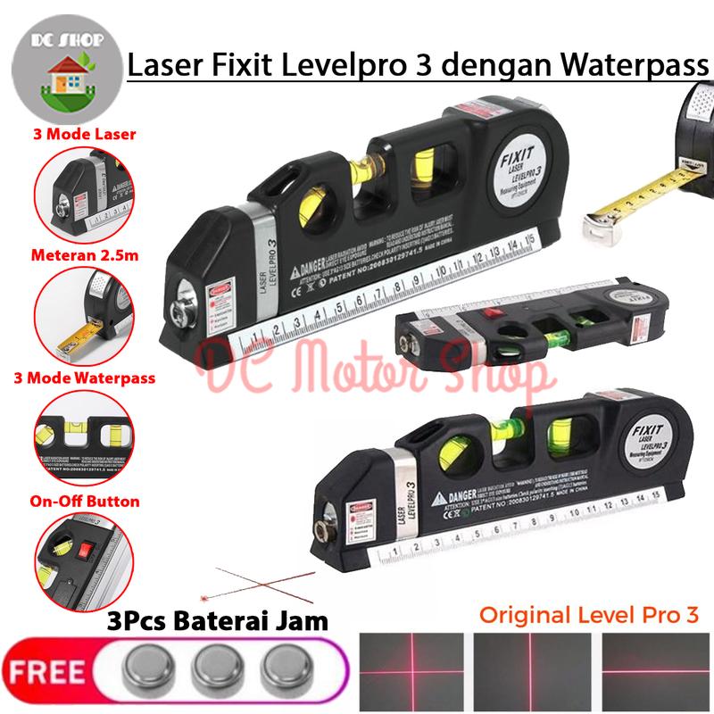 Fixit Level Pro3/Levelpro3 Penggaris Kombinasi Laser Waterpass - Shop ...