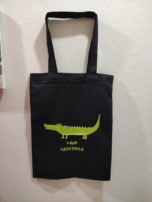 Totebag Custom Hitam Sablon Tote Bag Drill Goodie Bag Express 30X40CM 2