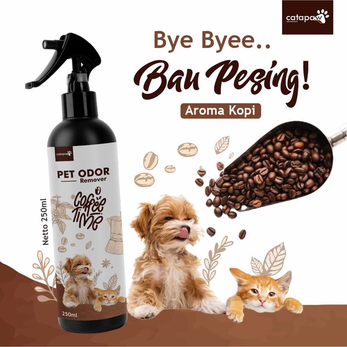 Gambar CATAPAW Pet Odor Remover Spray Penghilang Bau Kotoran Kucing Anjing - kopi 250ml dari Catapaw Kota Bandung Tokopedia