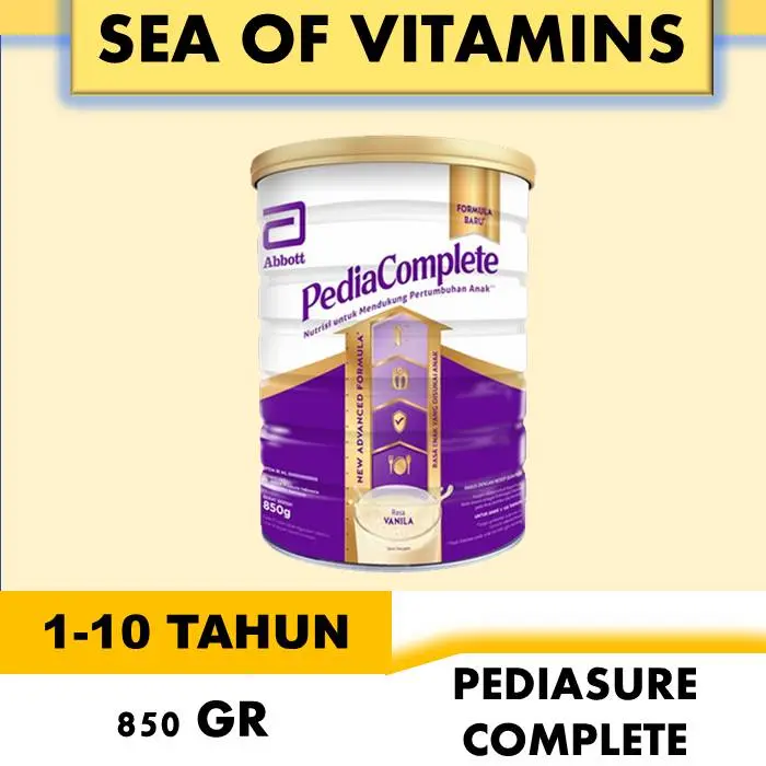 PEDIASURE COMPLETE VANILA 850 GR [ 1-10 TAHUN ]