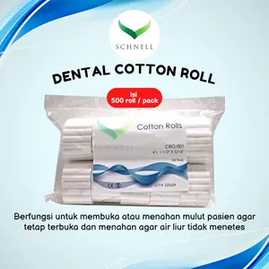 Cotton Roll / Kapas Rol Dental / Kapas Dental / Rol Kapas Perawatan Gigi - ISI 500 ROLL per PAK