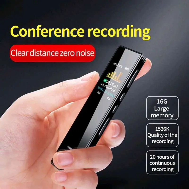 Voice Recorder MROBO Perekam Suara Audio 16GB With MP3 Player A10