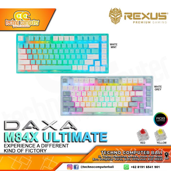 Gambar Keyboard Gaming Wireless Rexus Mechanical DAXA M84X ULTIMATE dari Techno Computer Bali Kota Denpasar Tokopedia