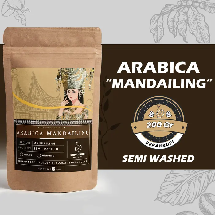 Gambar Kopi Arabika Mandailing 100-200Gr BEPAHKUPI || Biji/Bubuk - 100 Gr, Biji dari Bepahkupi Indonesia Kab. Tangerang 5 Tokopedia