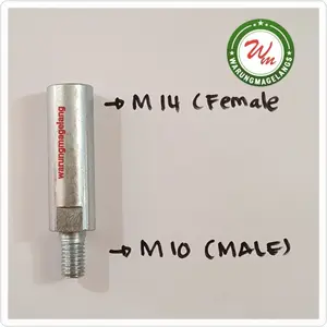 Adapter konektor Mesin poles m14 female ke m10 male pad berperkat