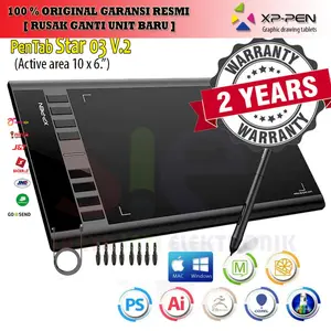 XP Pen Star 03 V2 Pentablet Alternatif Wacom dan Huion Bergaransi