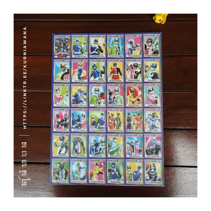 Jual Gambar Umbul Power Rangers Naruto BEN 10 Mainan Jadul - 02 Power ...