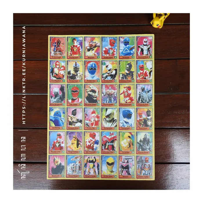 Jual Gambar Umbul Power Rangers Naruto BEN 10 Mainan Jadul - 02 Power ...