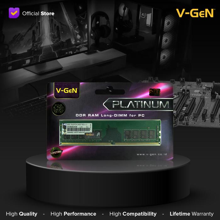 Gambar DDR4 8GB PC-19200 / 2400Mhz ECC V-GeN RAM Server dari Semua V-GeN Kab. Tangerang Tokopedia