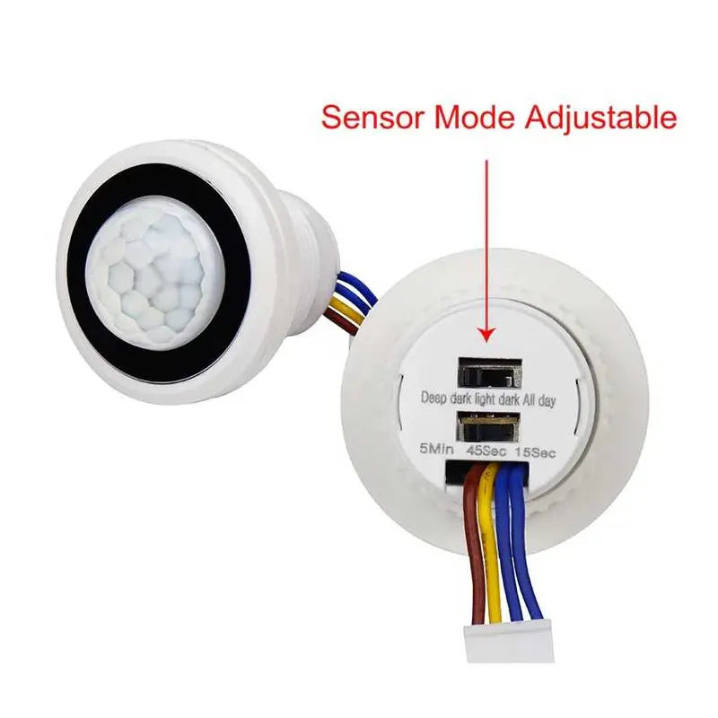 Saklar Sakelar Lampu PIR Switch Motion Sensor Gerak Otomatis Infrared Infra Merah 1 pcs 2