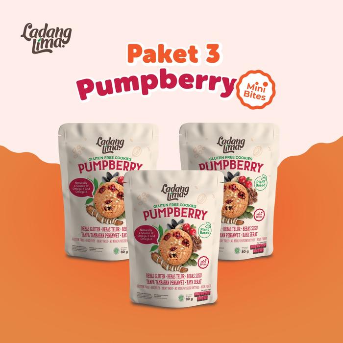 Gambar 3 pcs Pumpberry Mini Bites - Ladang Lima Gluten Free Cookies Snack dari Ladang Lima Kota Administrasi Jakarta Pusat Tokopedia
