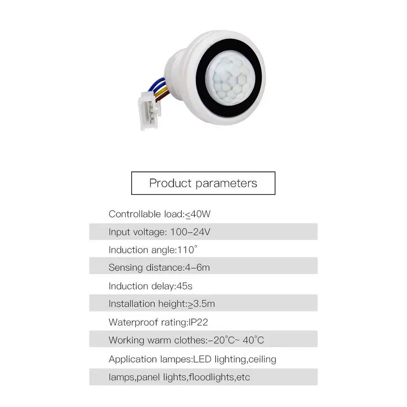 Saklar Sakelar Lampu PIR Switch Motion Sensor Gerak Otomatis Infrared Infra Merah 1 pcs 8