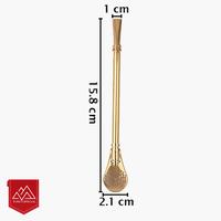 Gambar SEDOTAN SENDOK STRAW SPOON STAINLESS 2IN1 ALAT MINUM SPOON & STRAW - GOLD dari Toso Mart Kota Administrasi Jakarta Pusat 2 Tokopedia