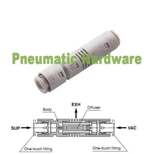 4mm SMC Pneumatic Fitting Vakum vacuum generator ejector ZU05S-04 KE38