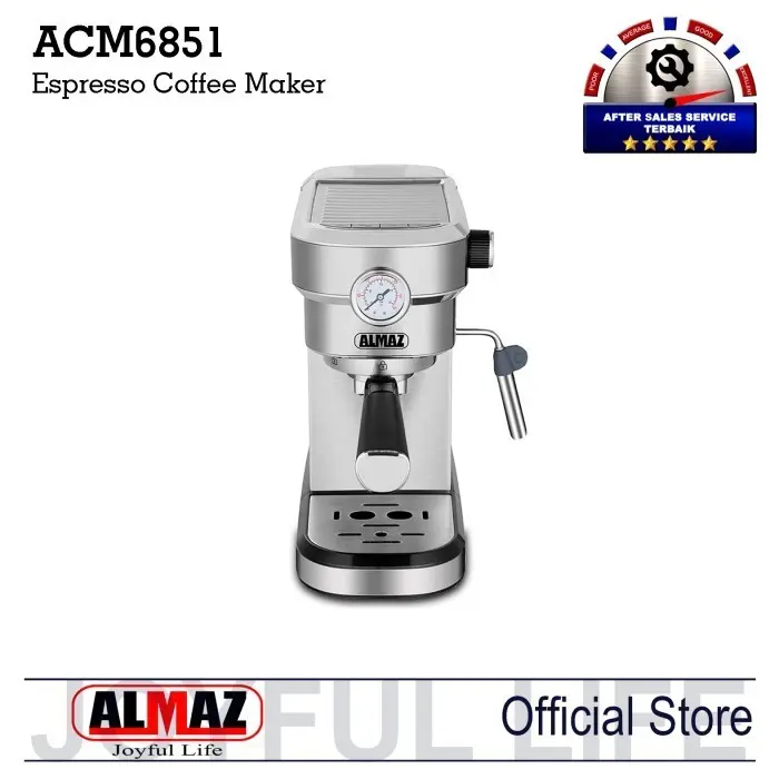 Kopi Espresso Coffee Maker Almaz ACM6851 Silver Thermoblock