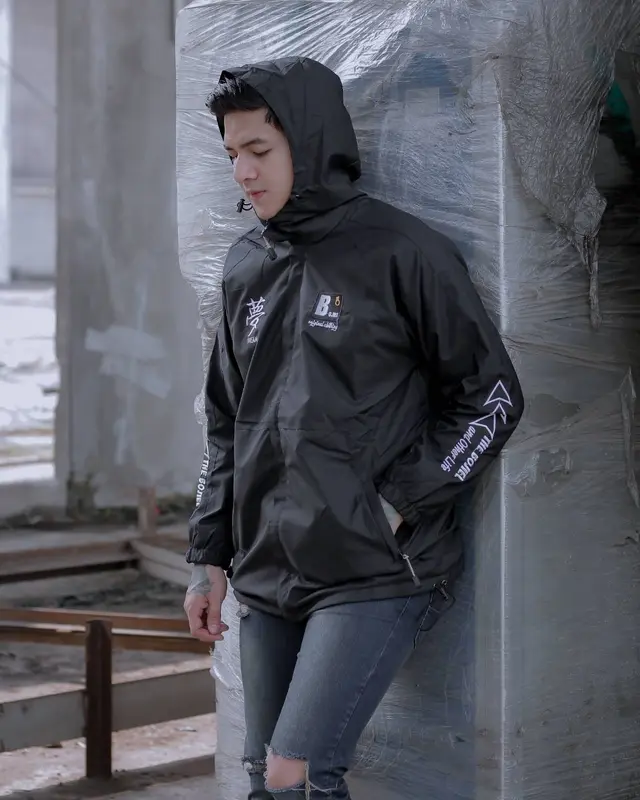 Jaket Parasut Pria Waterproof Jepang Kanji Original Distro The Bojiel 4
