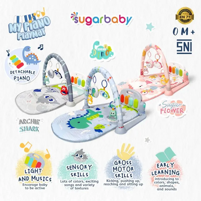 Sugar Baby My Piano Playmat Baby Gym Mainan Playmat Gym Bayi 0