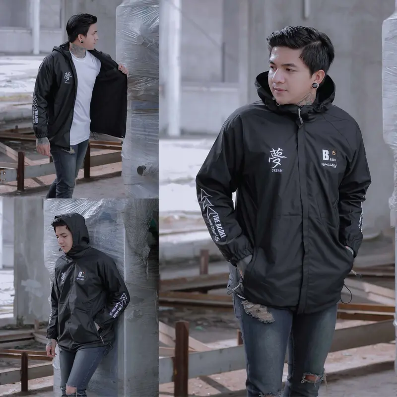 Jaket Parasut Pria Waterproof Jepang Kanji Original Distro The Bojiel 0