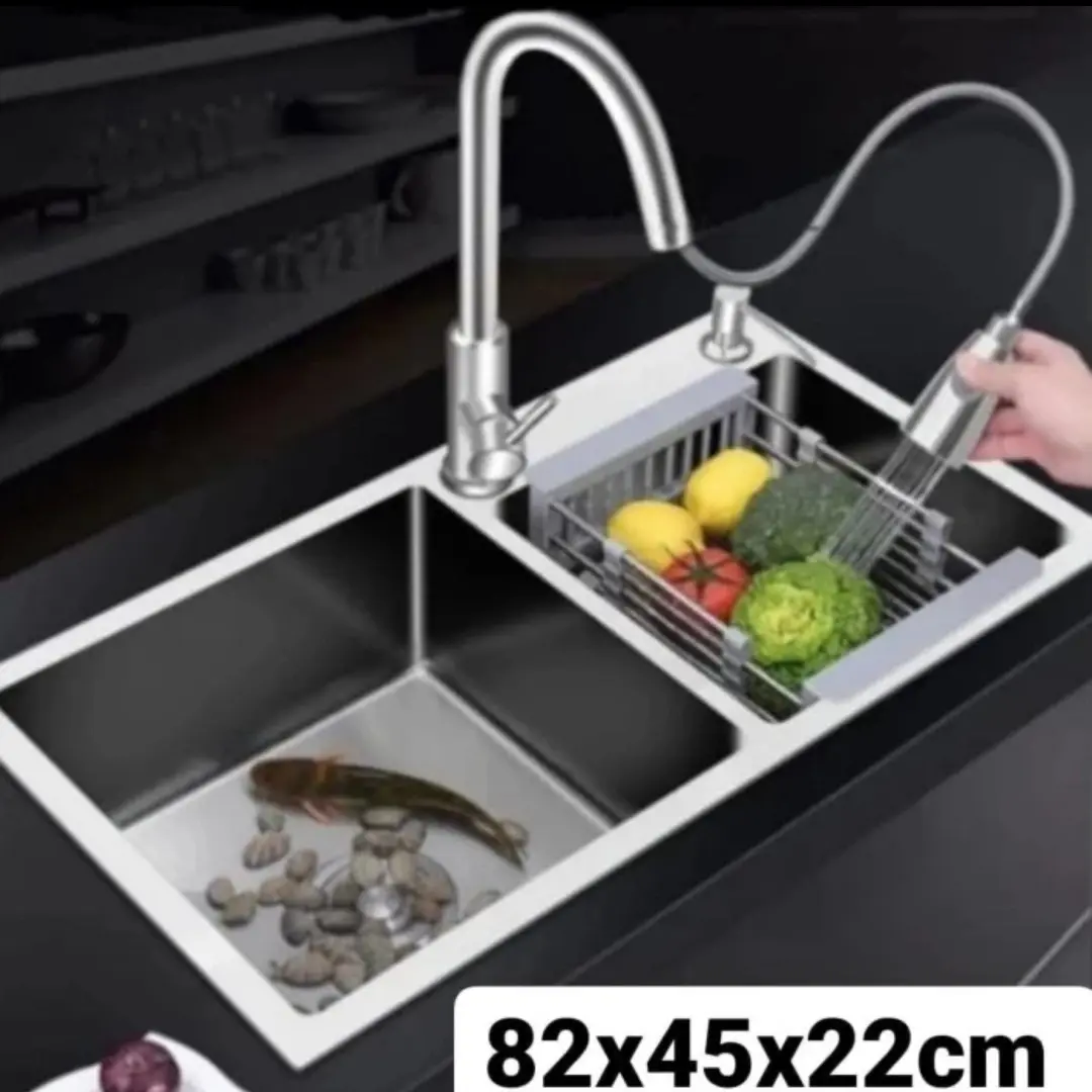paket lengkap kitchen sink merk JKM 8245 steinles