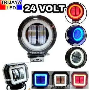 Lampu Tembak Sorot 24 Volt LED CWL Daymaker Mini 2 Mata 4D Truk Bus