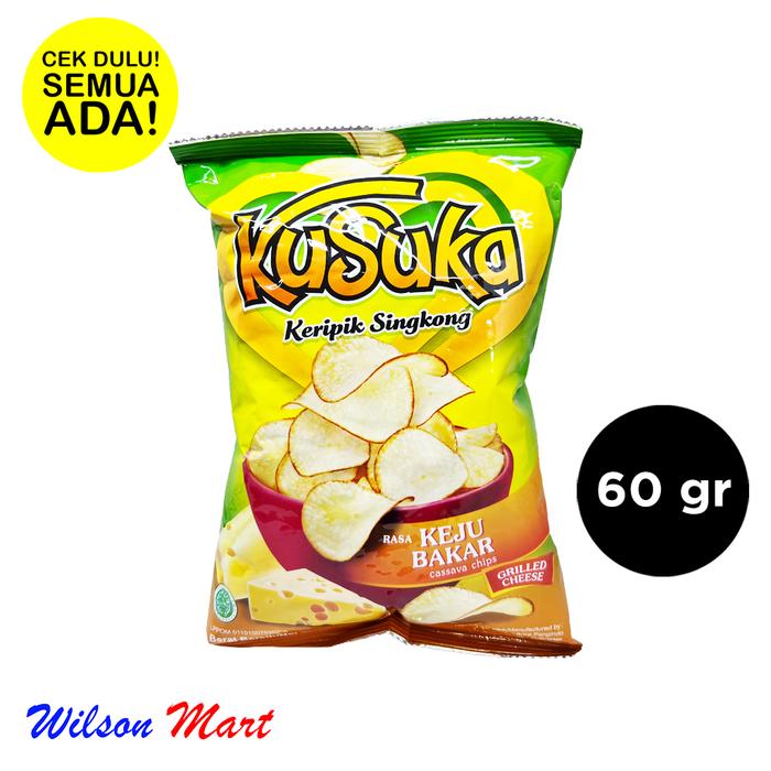 Gambar KUSUKA KERIPIK SINGKONG RASA KEJU BAKAR GRILLED CHEESE 60 GRAM dari Wilson Mart Kota Administrasi Jakarta Barat Tokopedia