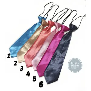 Dasi anak satin instant siap pakai 3 inch