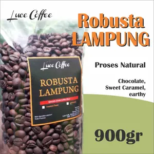 Kopi ROBUSTA Lampung  900gr - Biji atau Bubuk
