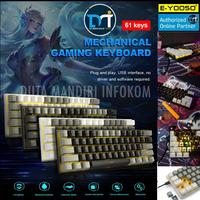 Gambar E-yooso Z11 - Wired 60% Hotswapable Mechanical Gaming Keyboard I Z-11 - Grey-White, RED SW dari Duta Mandiri Infokom Kota Administrasi Jakarta Pusat 1 Tokopedia