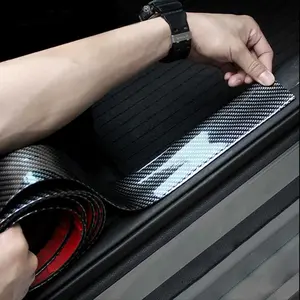 Stiker Vinyl Mobil Carbon Fiber Rubber Strip Bumper Guard 5 x 250 cm