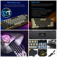 Gambar E-yooso Z11 - Wired 60% Hotswapable Mechanical Gaming Keyboard I Z-11 - Grey-White, RED SW dari Duta Mandiri Infokom Kota Administrasi Jakarta Pusat 2 Tokopedia