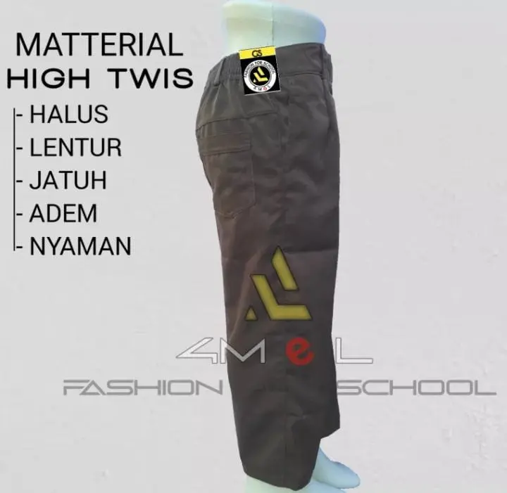 celana panjang pramuka SD/MI madrasyah seragam sekolah bahan high twis Fashion