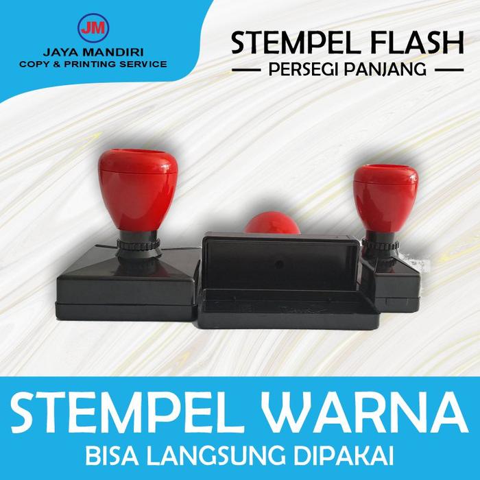 Gambar Stempel Flash / Stempel Warna Persegi Panjang dari Jaya Mandiri Print Online Kota Tangerang Selatan Tokopedia