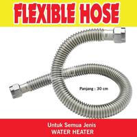 Gambar Flexibel Hose Pipa Sambungan Untuk Water Heater Stainless Steel dari kamarmandiku.com Kota Administrasi Jakarta Timur 3 Tokopedia