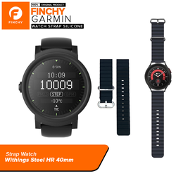 FTRONGRT Cinturino Da 20mm In Silicone Per Nokia Withings Steel HR - Ricambio Morbido, Regolabile, Impermeabile, Chiusura A T - 2