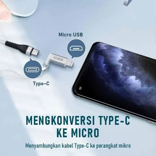 Robot RT-OTG01 USB TYPE C To Micro USB Converter Adapter Kabel OTG 3