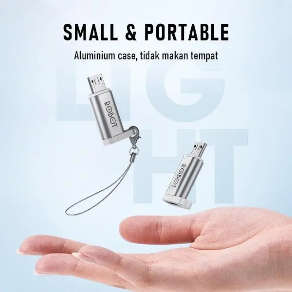 Robot RT-OTG01 USB TYPE C To Micro USB Converter Adapter Kabel OTG 5