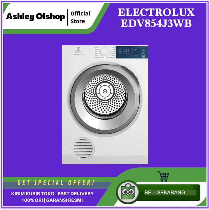 Gambar Mesin Pengering Electrolux Dryer 8Kg EDV854J3WB dari Ashley Olshop Official Store Kota Administrasi Jakarta Utara Tokopedia