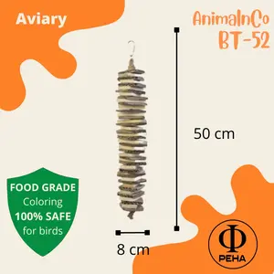 AnimalnCo BT-52 Mainan Burung Gigitan Parrot Natural Kayu Afgrey Macaw