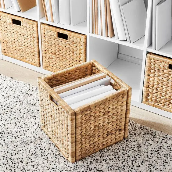 waterhyacinth square storage basket / keranjang anyaman enceng gondok 4