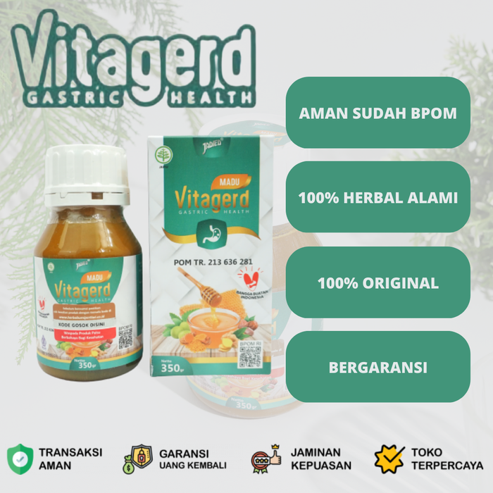 Gambar Madu Vitagerd Herbal Obat Asam Lambung Maag & GERD 100% Original dari hidayah store15 Kab. Bogor Tokopedia