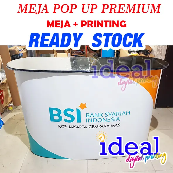 Meja Promosi / meja pop up counter / pop up table Booth portable / Meja bongkar pasang